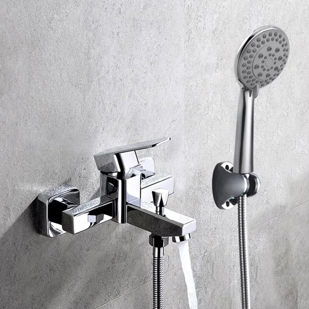 Wall Mounted Shower Faucet Bathroom Bathtub Faucet Household Shower Set Hot and Cold Mixing Valve Toilet Shower Accessories